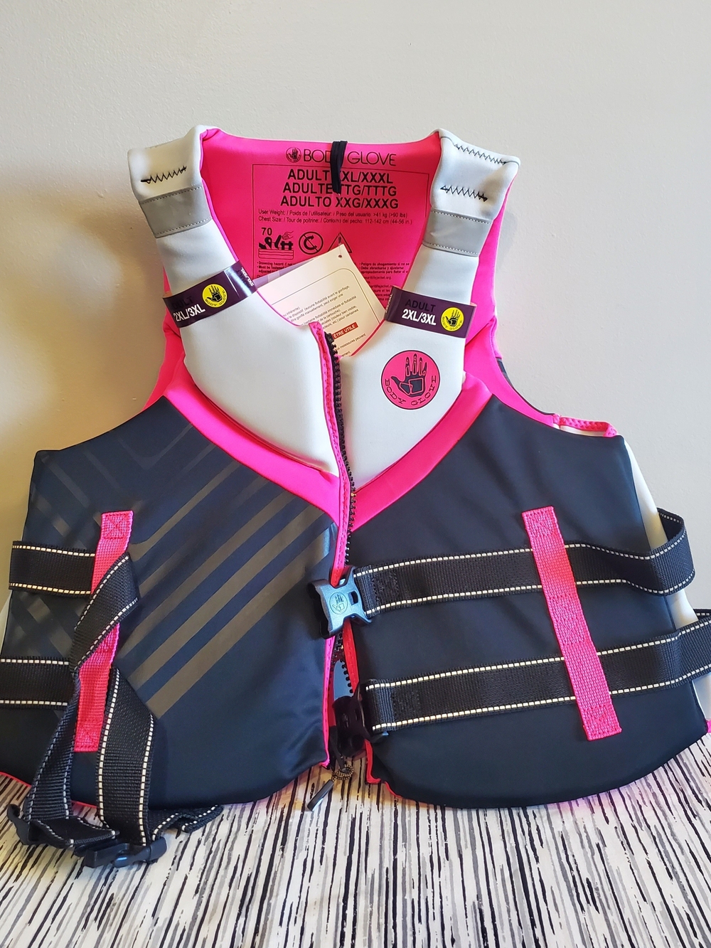 Body Glove Women's Pink & Black Life Jacket 2XL-3XL USGC Approved